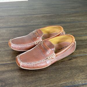 Trask Derek Brown Leather Moccasins Slip On Shoes 30-0516 Men Size 9 M